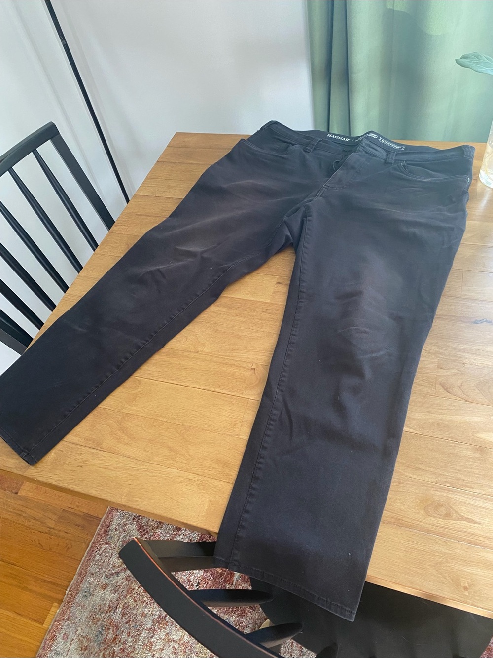 Black Mens Jeans - Haggar Classic Straight Leg